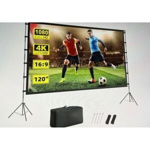 Vamvo Projector Screen Outdoor & Portable Stand 120" Sport Team Easy Setup